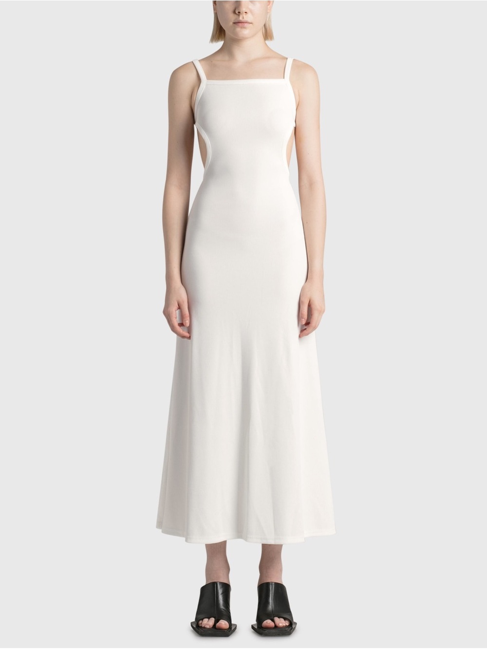 Christopher Esber White Square-Neck Cutout Maxi Dress